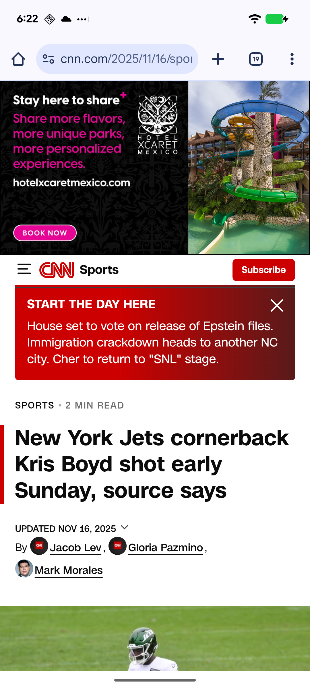Before Texly - Cluttered web article with ads and distractions