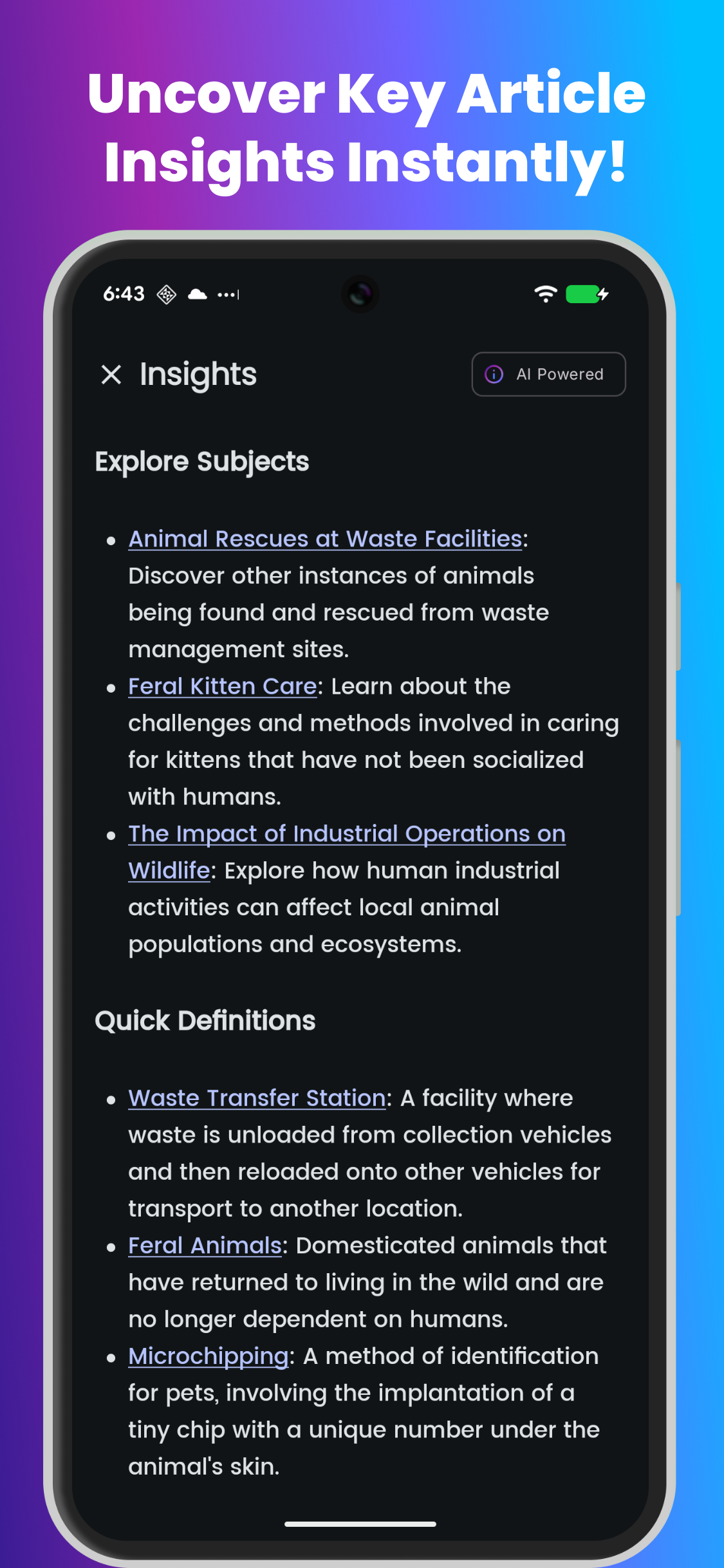 Texly AI-powered features