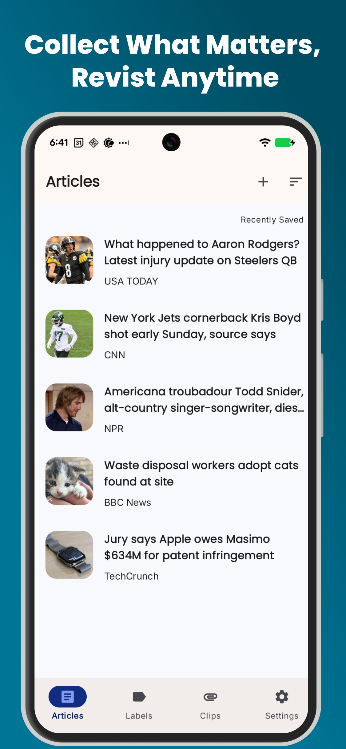 Texly article organization